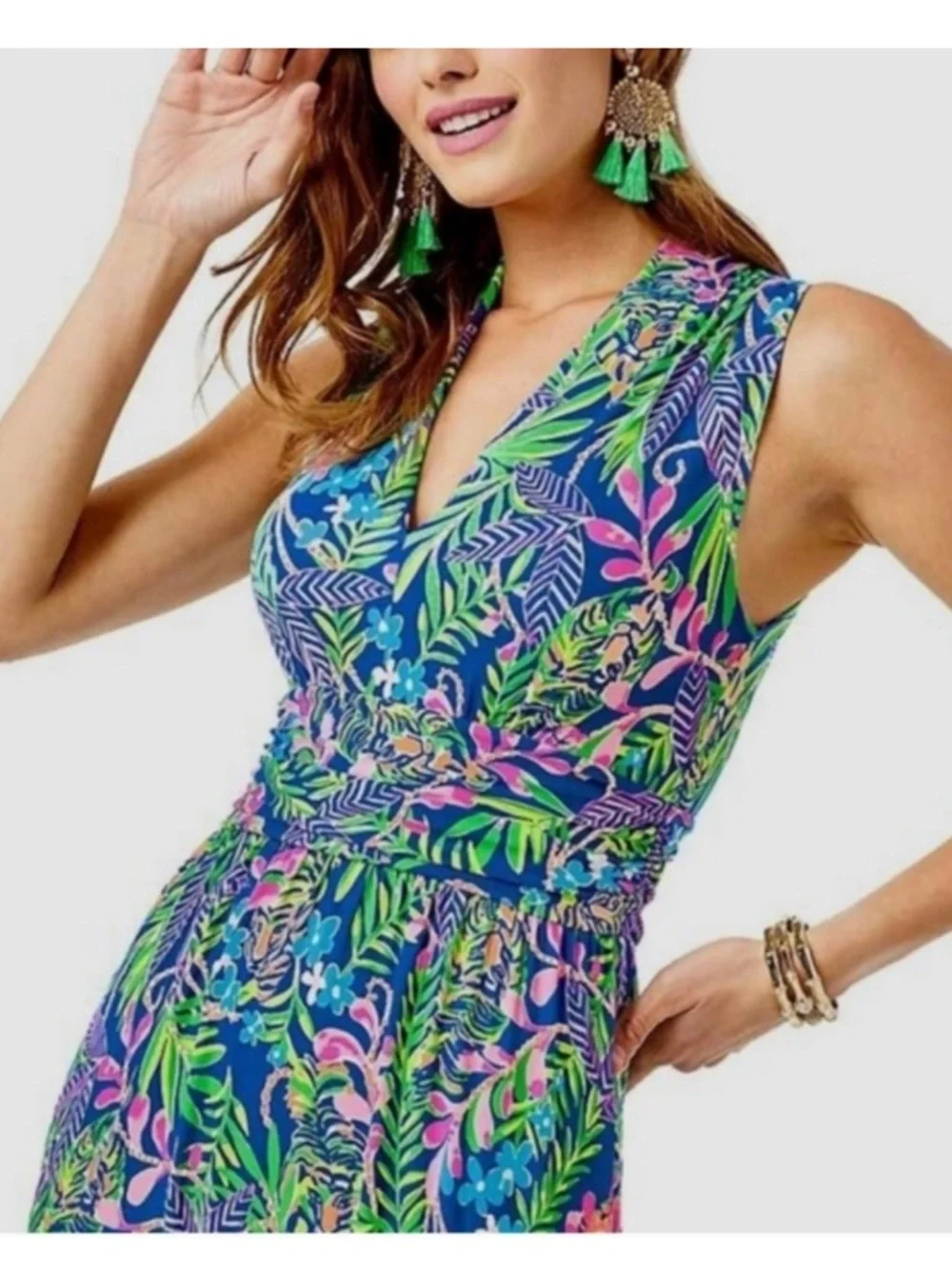 Lily Pulitzer Pearce Maxi Dress - Borealis Blue XL - Picture 3 of 9